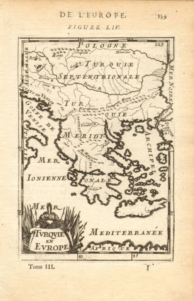 Associate Product TURKEY IN EUROPE. Greece & The Balkans. 'Turquie en Europe'. MALLET 1683 map