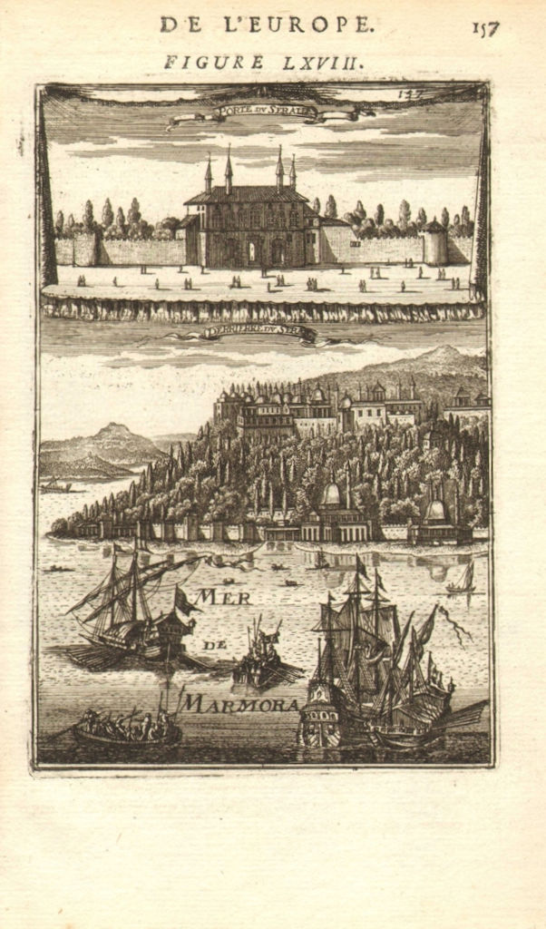 Associate Product CONSTANTINOPLE (ISTANBUL). Topkapi Palace. Topkapı Sarayi. 'Serail'. MALLET 1683