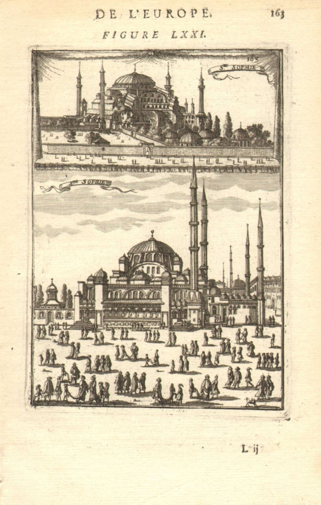 Associate Product CONSTANTINOPLE (ISTANBUL). 'Ste Sophie' (Hagia Sophia, Ayasofya). MALLET 1683