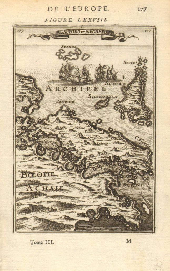 Associate Product GREECE Schiro Skyros Negropont Euboea Thessaly Sporades Aegean. MALLET 1683 map