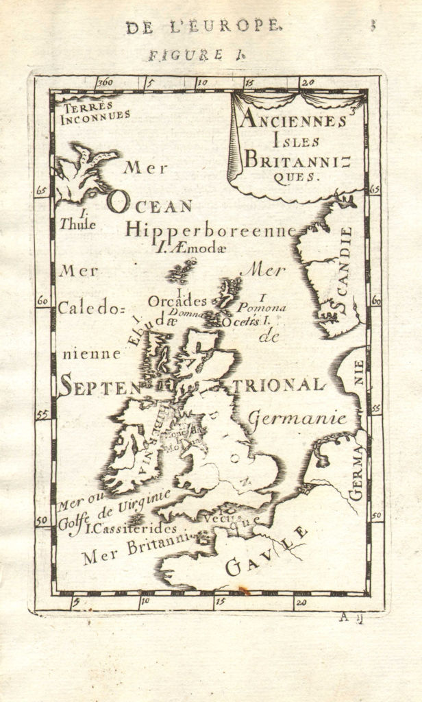 BRITISH ISLES ANCIENT. 'Anciennes Isles Britanniques'. Albion. MALLET 1683 map
