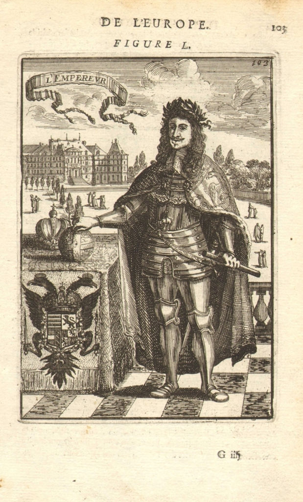Associate Product LEOPOLD I. Holy Roman Emperor & Archduke of Austria. 'L'Empereur'. MALLET 1683