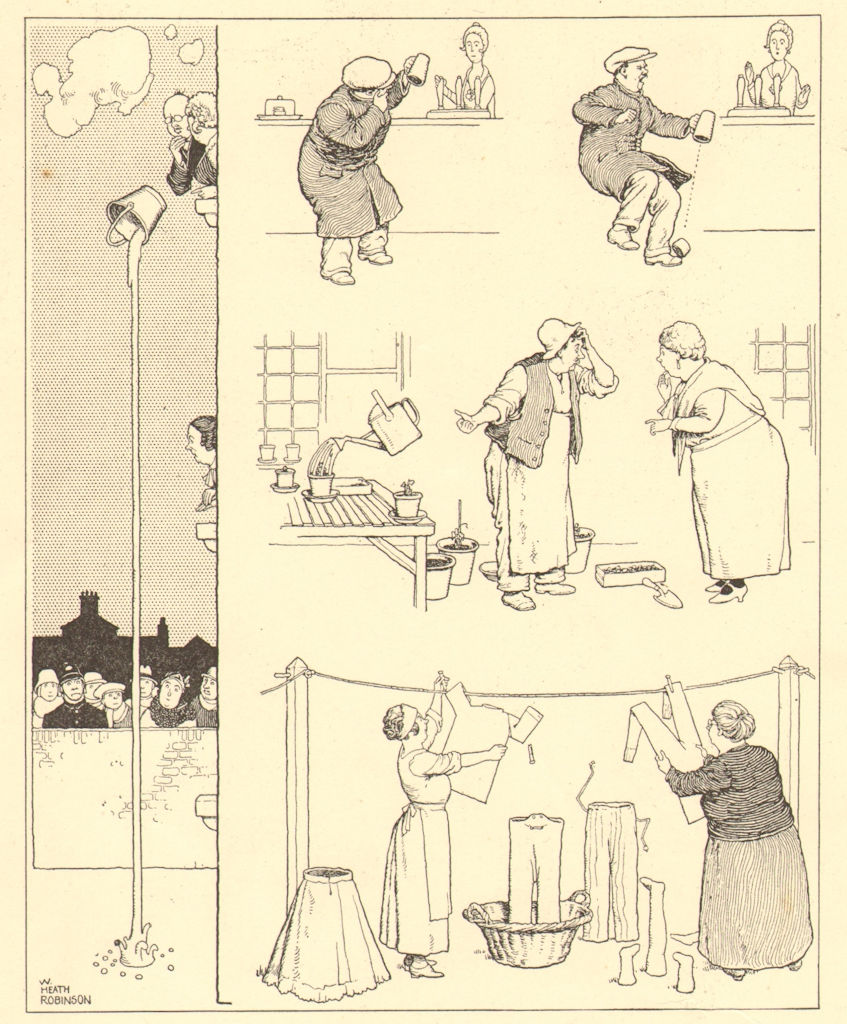 Associate Product HEATH ROBINSON. The kind of thing we must expect when it begins to freeze 1935