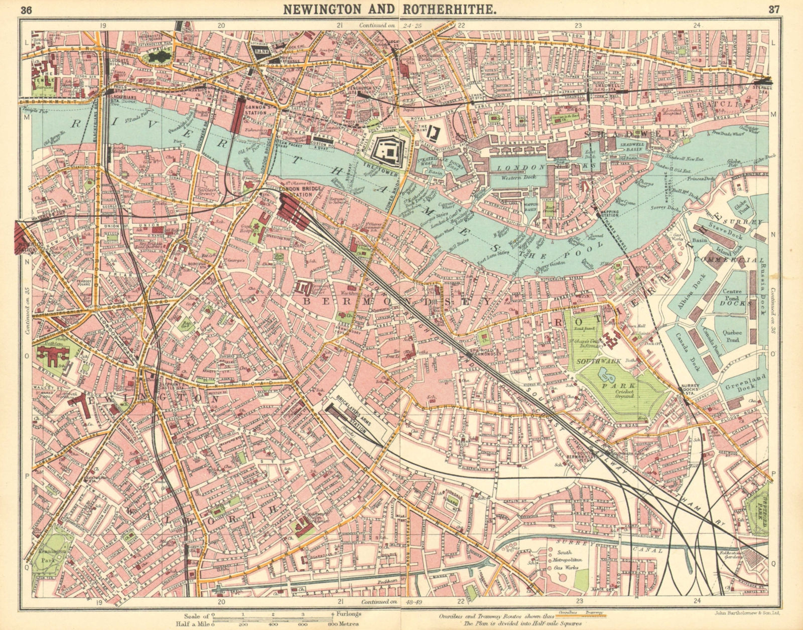 Associate Product LONDON.Newington Rotherhithe Bermondsey Shadwell Borough Surrey Docks 1921 map