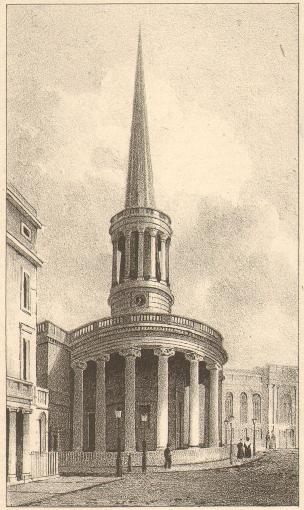 Associate Product MARYLEBONE. All Soul's Church, Langham Place. Regent Street. John Nash 1833