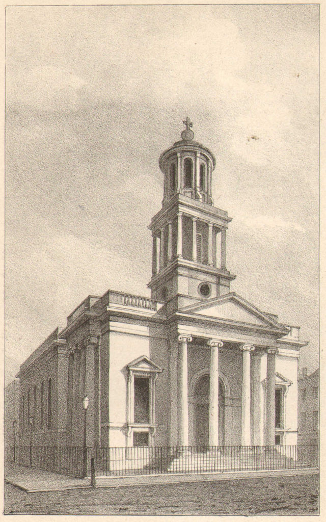 Associate Product LISSON GROVE. Christ church, Cosway Street. Marylebone. Thomas Hardwick 1833