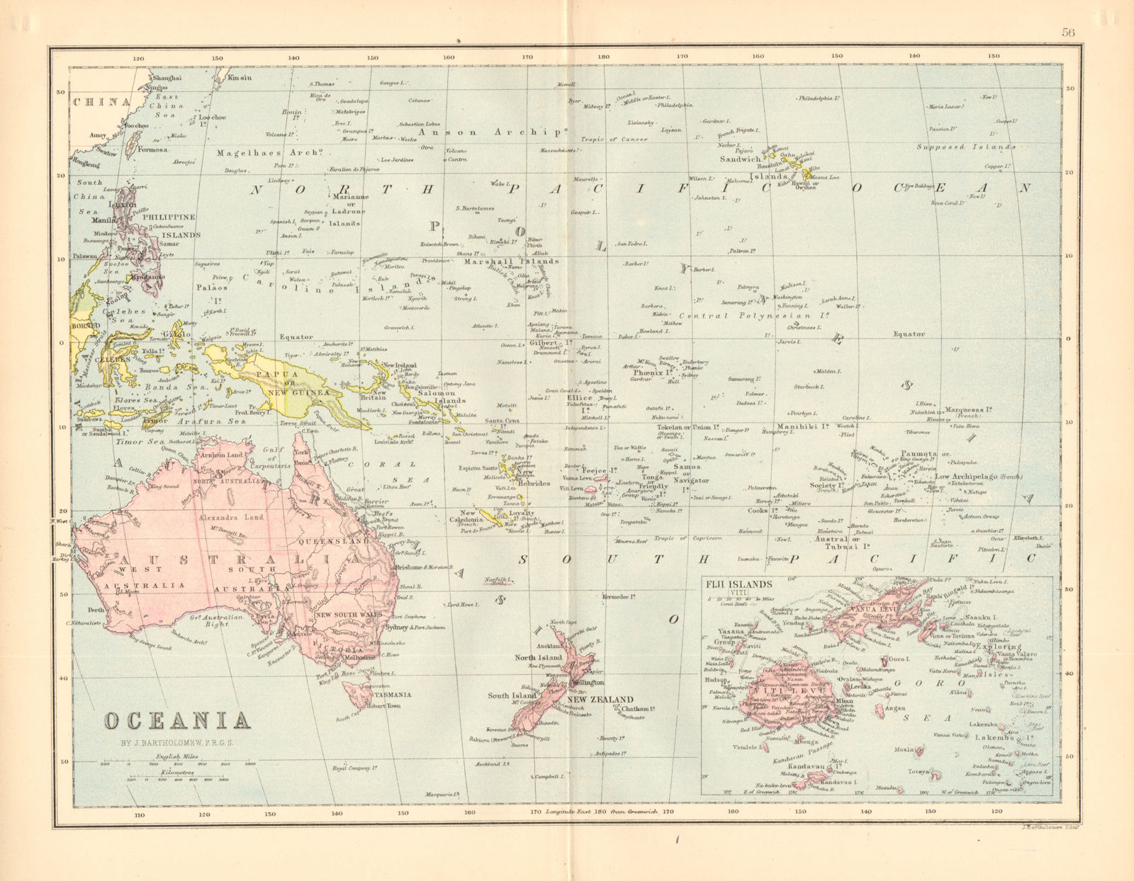 OCEANIA. Many phantom 'Supposed Islands'. Maria-Laxar Passion Baldago 1876 map
