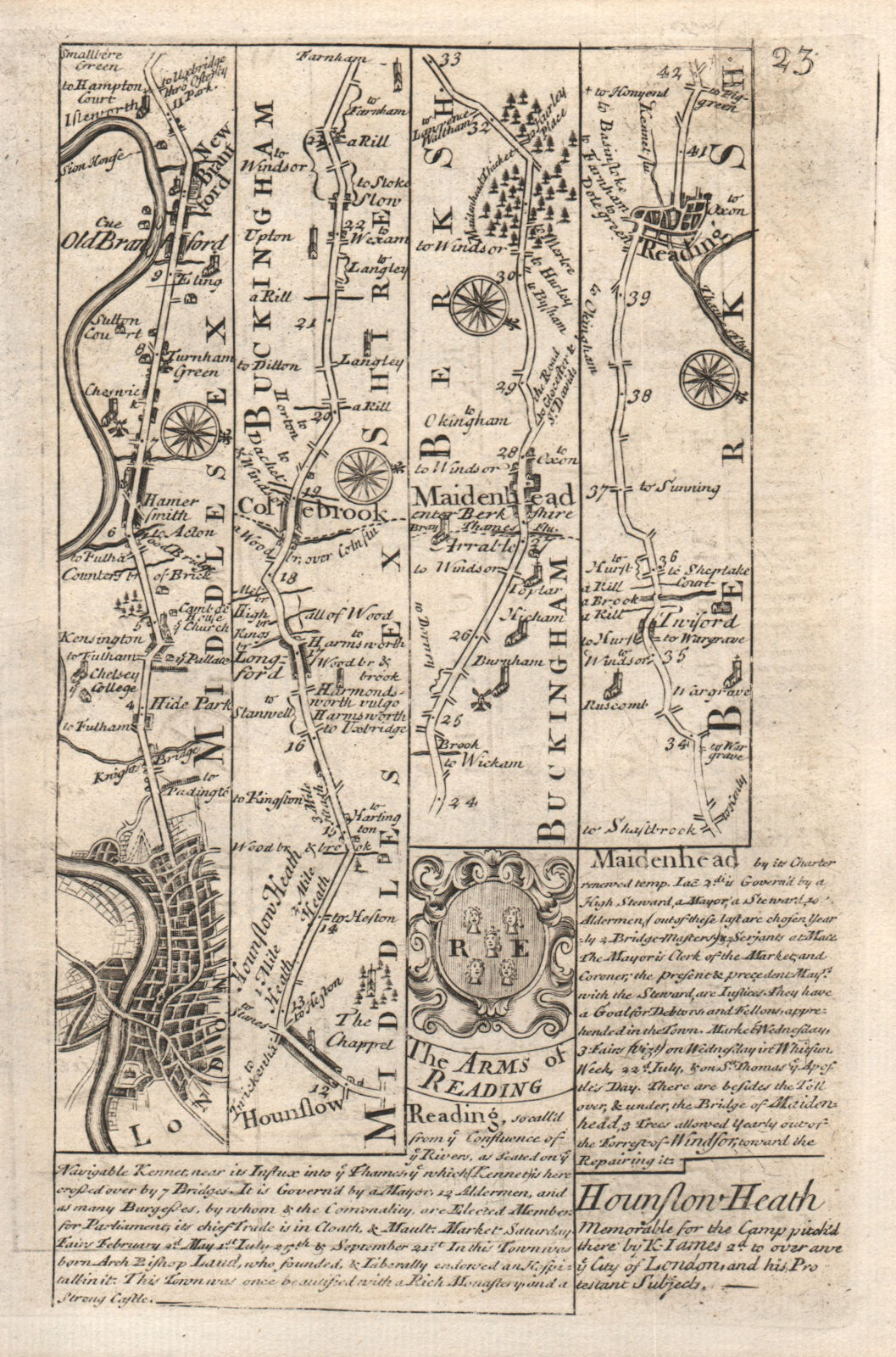 Associate Product London-Kensington-Hammersmith-Hounslow-Maidenhead-Reading OWEN/BOWEN map 1753