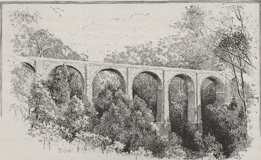 The Viaduct, Penrith Zigzag. The Blue Mountains. Australia 1890 old print