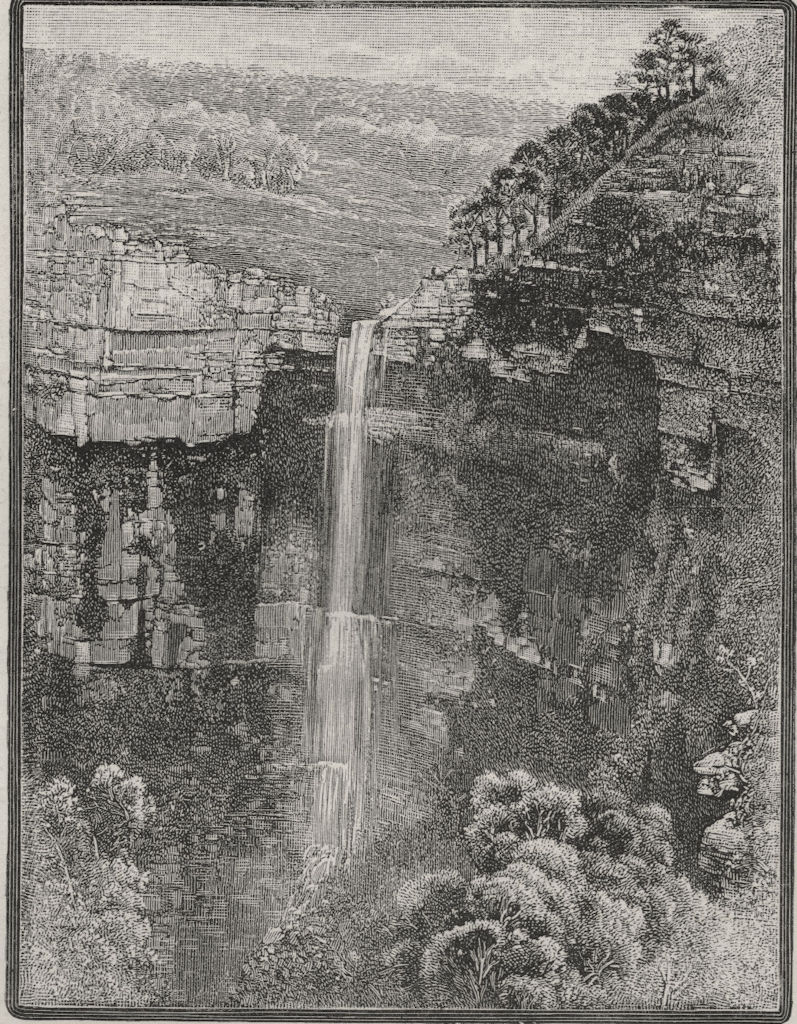 Govett's Leap. The Blue Mountains. Australia 1890 old antique print picture