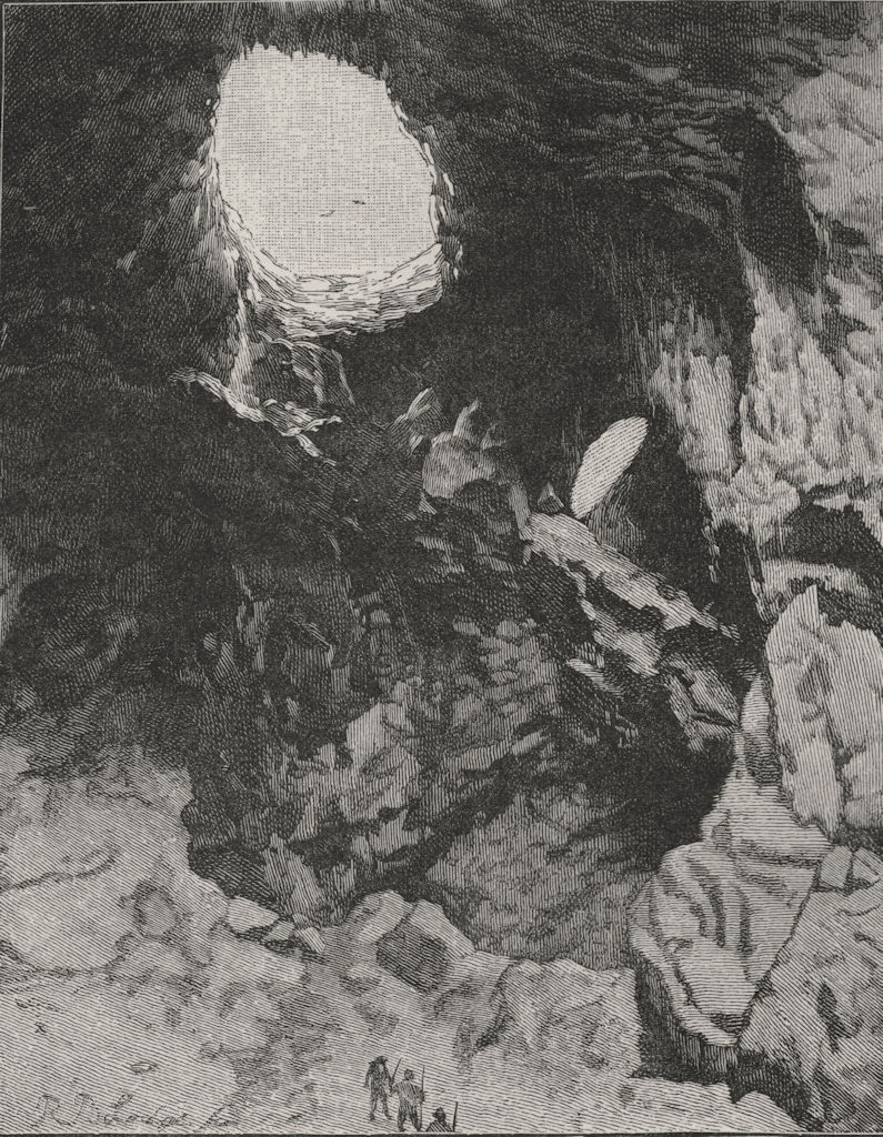 The Devil's Coach-House. The Jenolan Caves. Australia 1890 old antique print