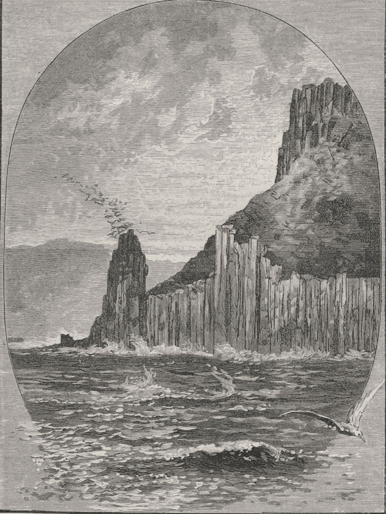 Cape Pillar. Hobart. Australia 1890 old antique vintage print picture