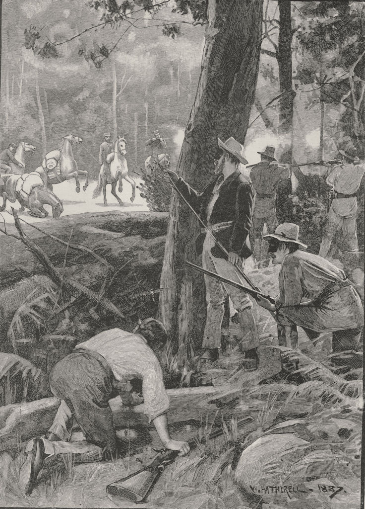 Associate Product Attack on the Gold Escort between McIvor and Melbourne. Gold. Australia 1890