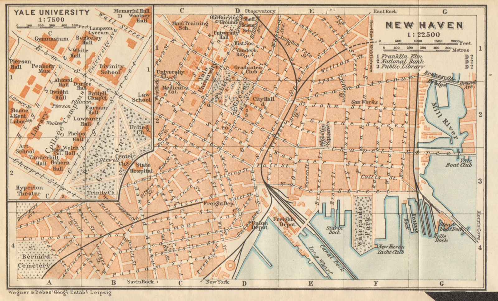 Associate Product NEW HAVEN antique town city plan. Inset Yale University. Connecticut 1904 map