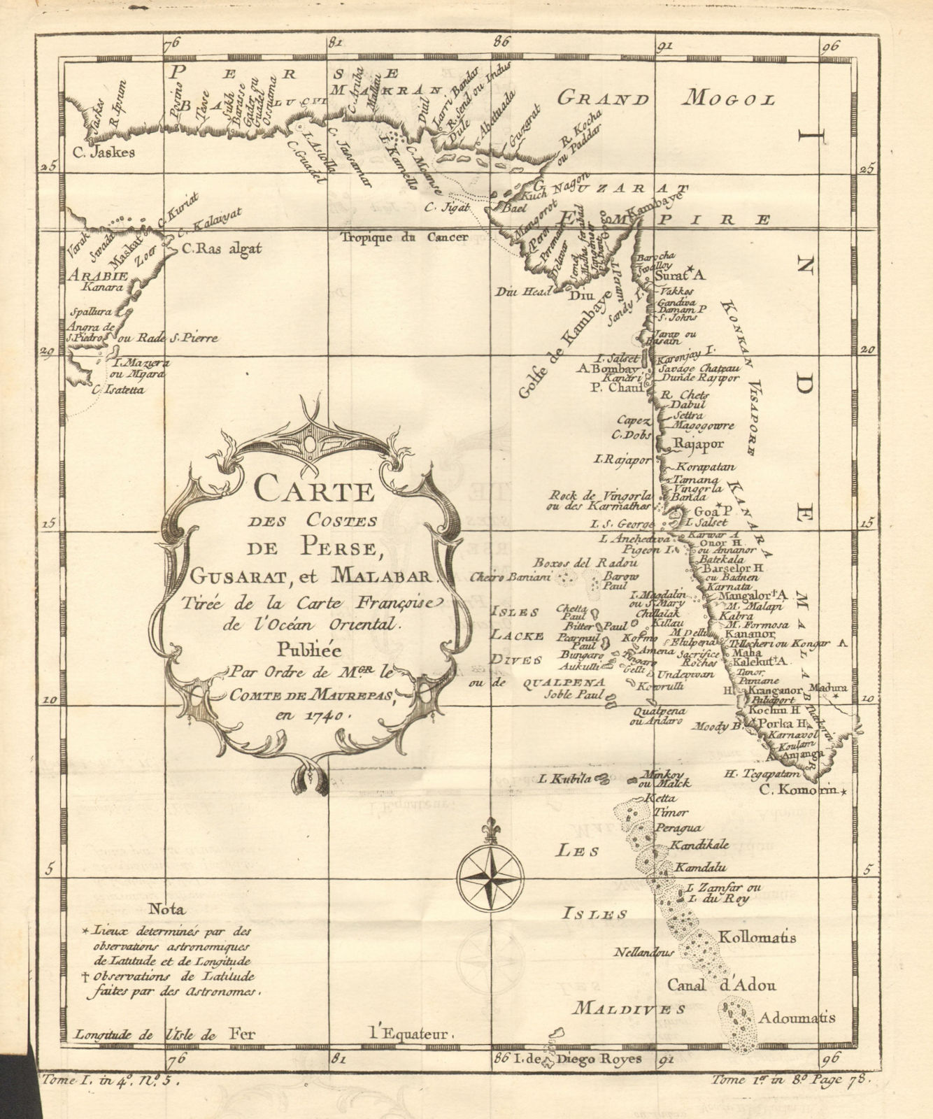 Associate Product 'Costes de Perse, Gusarat, et Malabar'. Indian Ocean. Pakistan. BELLIN 1758 map