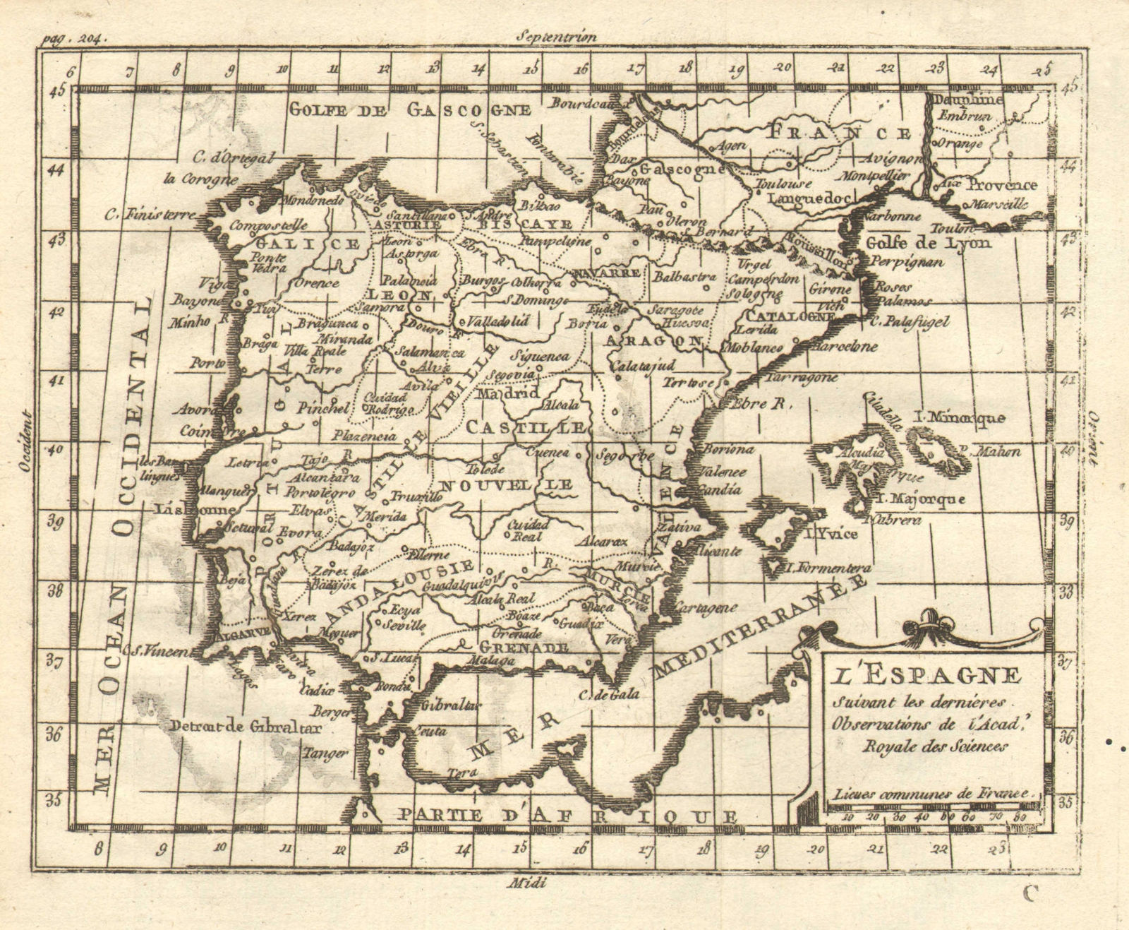 Associate Product 'L'Espagne Suivant les dernieres Observations…'. BUFFIER. Iberia Spain 1767 map