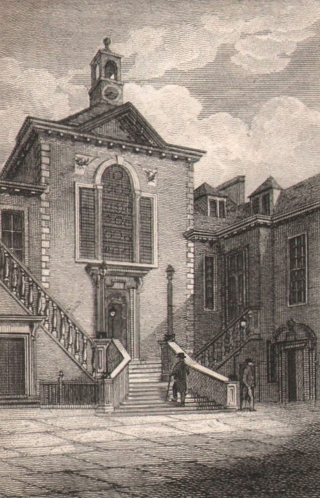 Associate Product Serjeant's Inn, Chancery Lane, London. Antique engraved print 1817 old