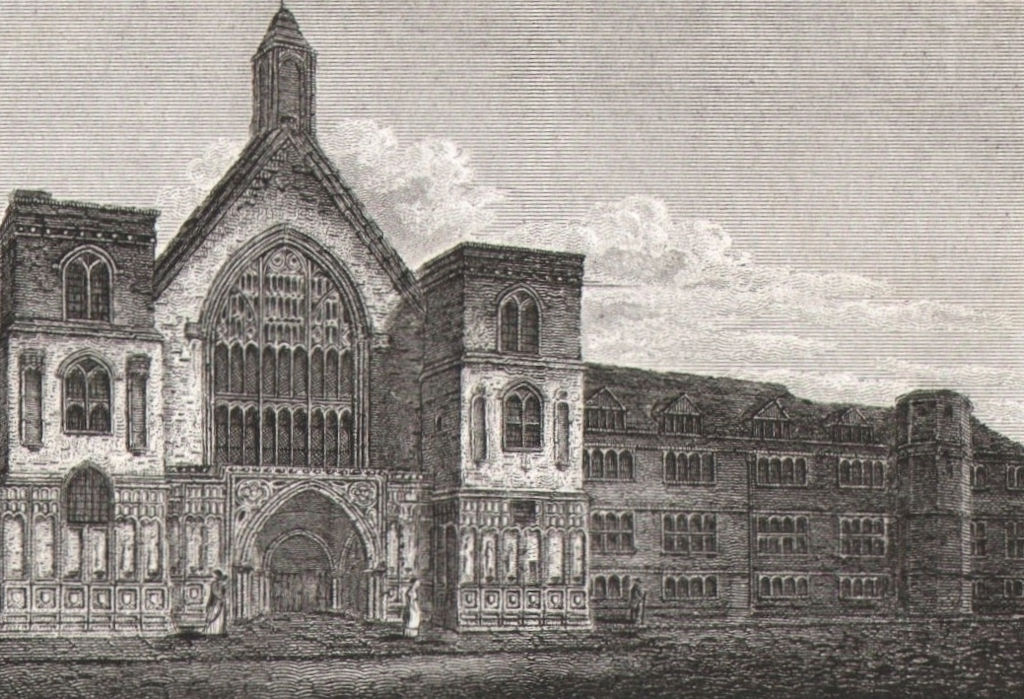 Associate Product Westminster Hall, London. Antique engraved print 1817 old
