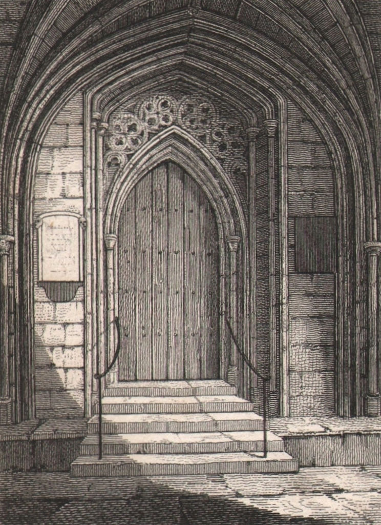 Associate Product The nave from the Cloisters, Westminster Abbey, London. Antique print 1817
