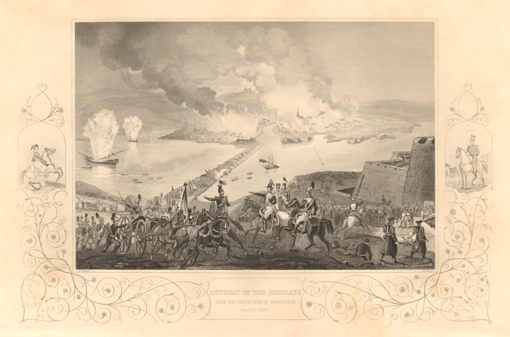 CRIMEAN WAR. Retreat of the Russians from Sevastopol September 8th 1855 1860
