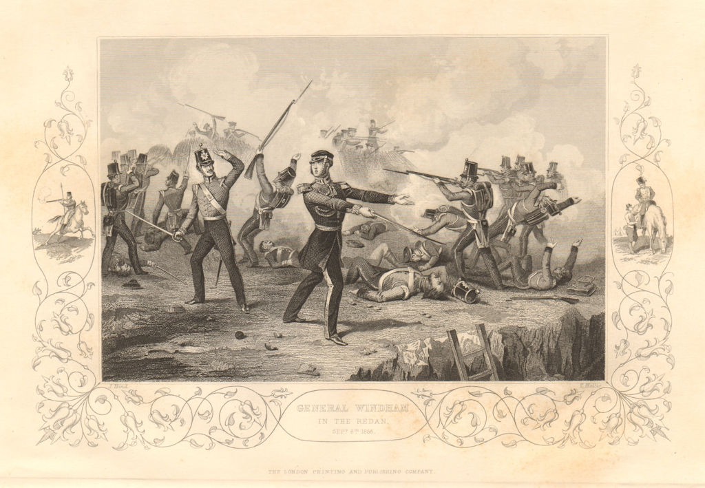 Associate Product CRIMEAN WAR. General Sir Charles Ash Windham in the Redan Sept 8th 1855 1860