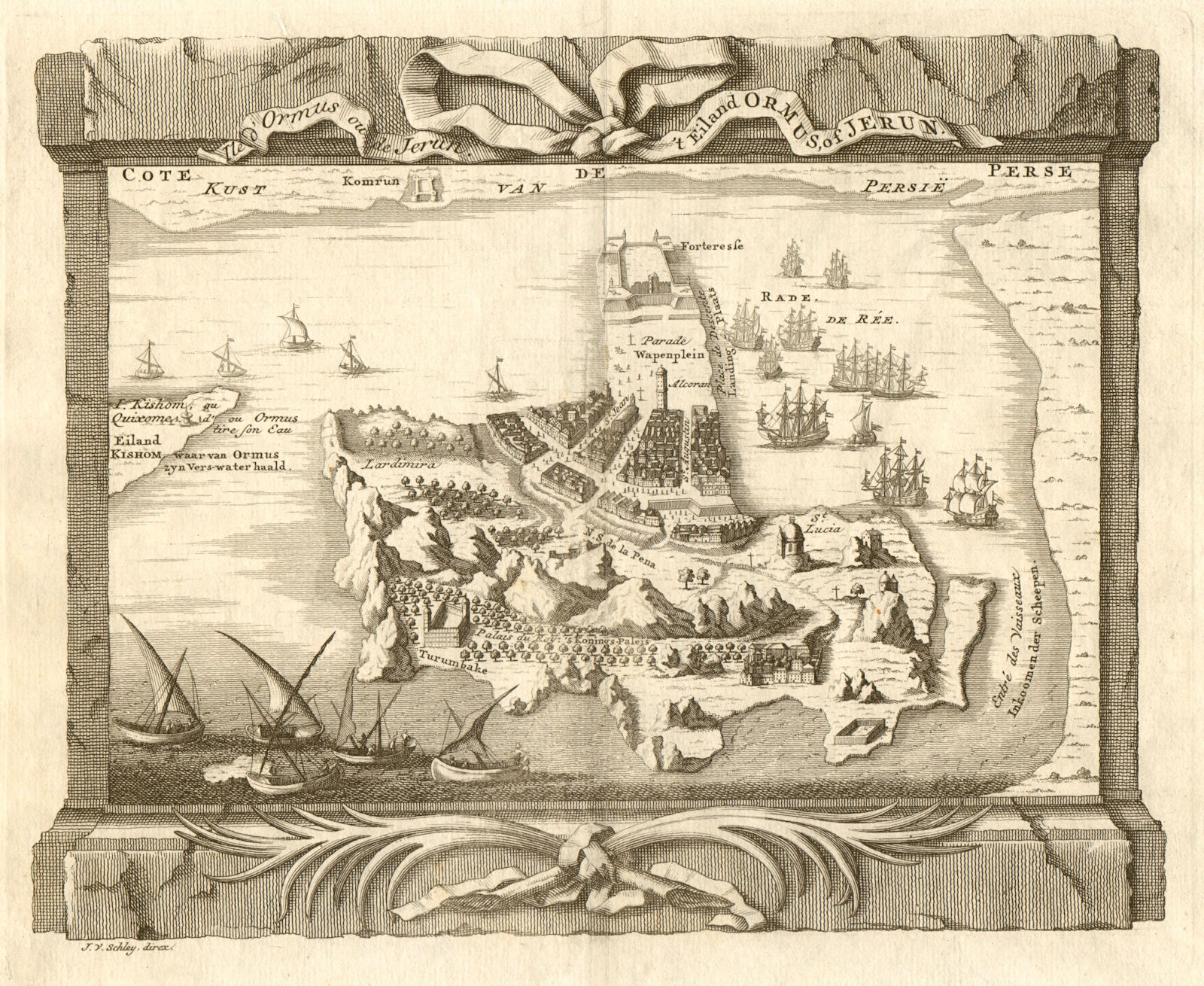 Associate Product 'Isle d’Ormus ou de Jerun'. Iran. Hormuz Island. BELLIN / SCHLEY 1747 old map