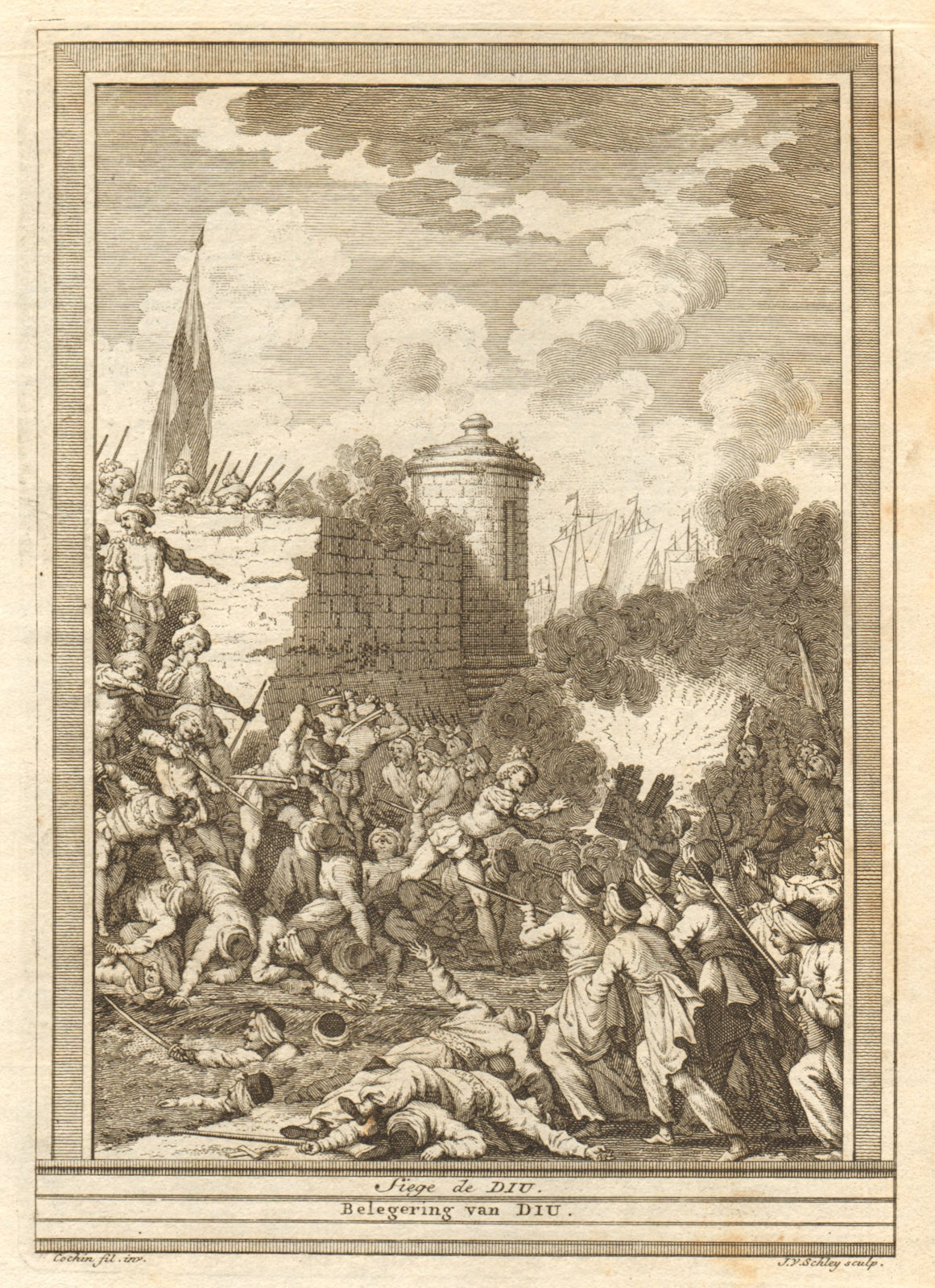 Associate Product 'Siège de Diu'. India. The siege of Diu. 1538, 1546. Daman & Diu. SCHLEY 1747