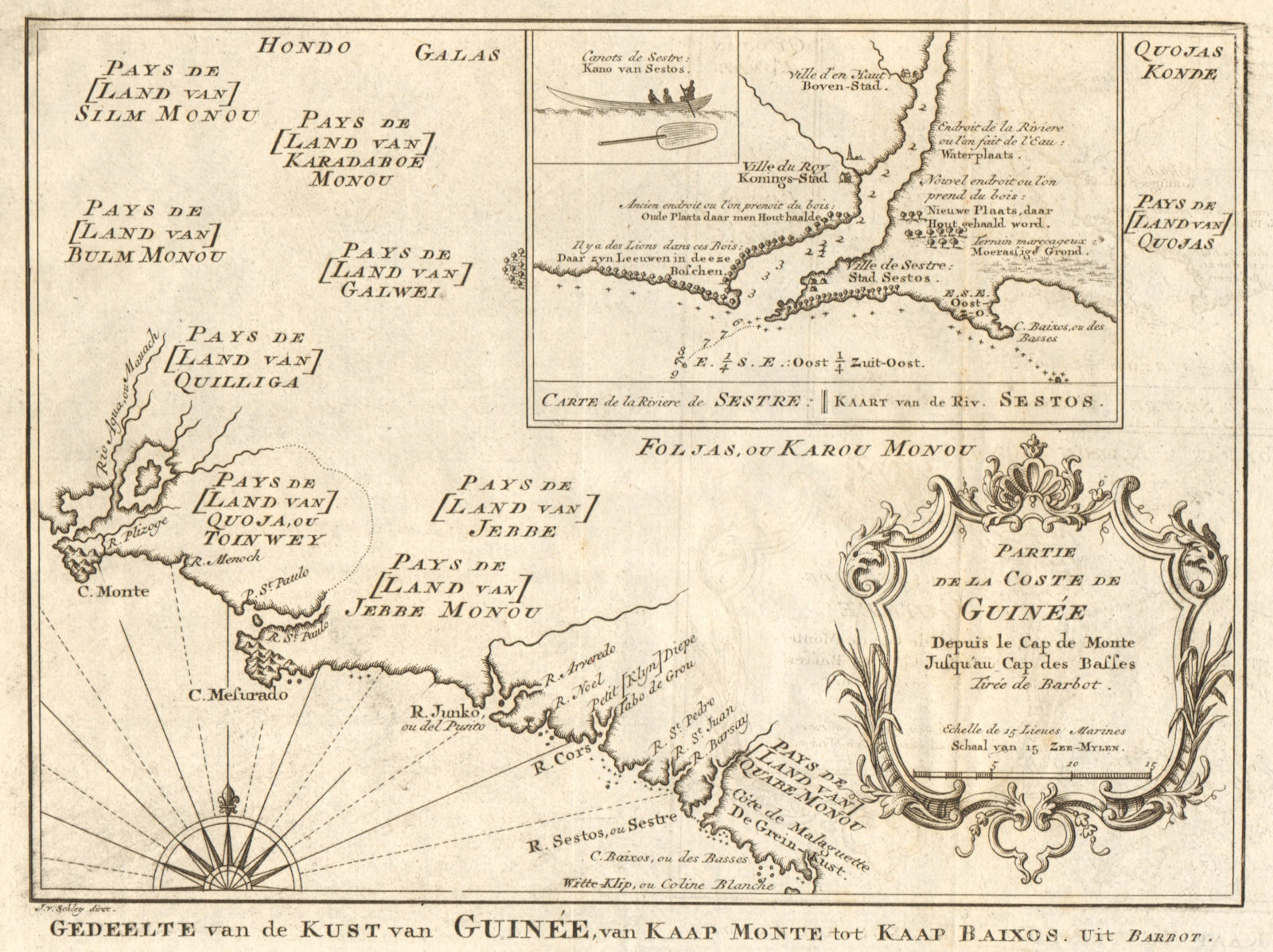 Associate Product 'Partie de la Coste de Guinée…' Liberia coast. Monrovia. BELLIN/SCHLEY 1748 map