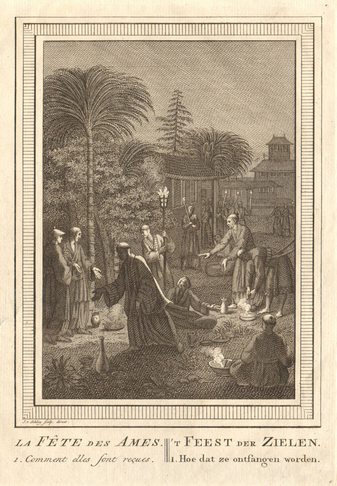 Associate Product 'La Fête des Ames'. Buddhist festival of souls Japan Obon Reception. SCHLEY 1756