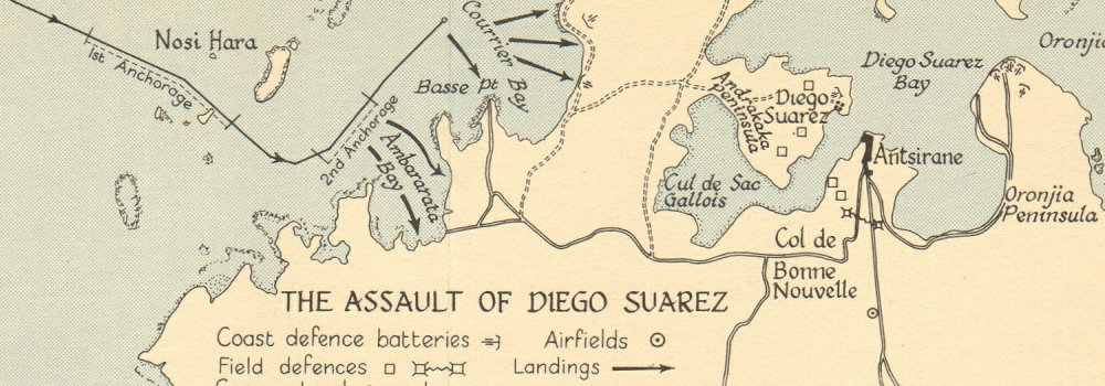 Battle of Madagascar 1942. Assault of Diego Suarez Antsiranana Ironclad ...