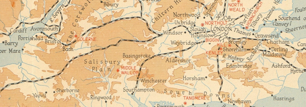 United Kingdom showing RAF Fighter Sector Stations, 1941. World War 2 1957 map | eBay