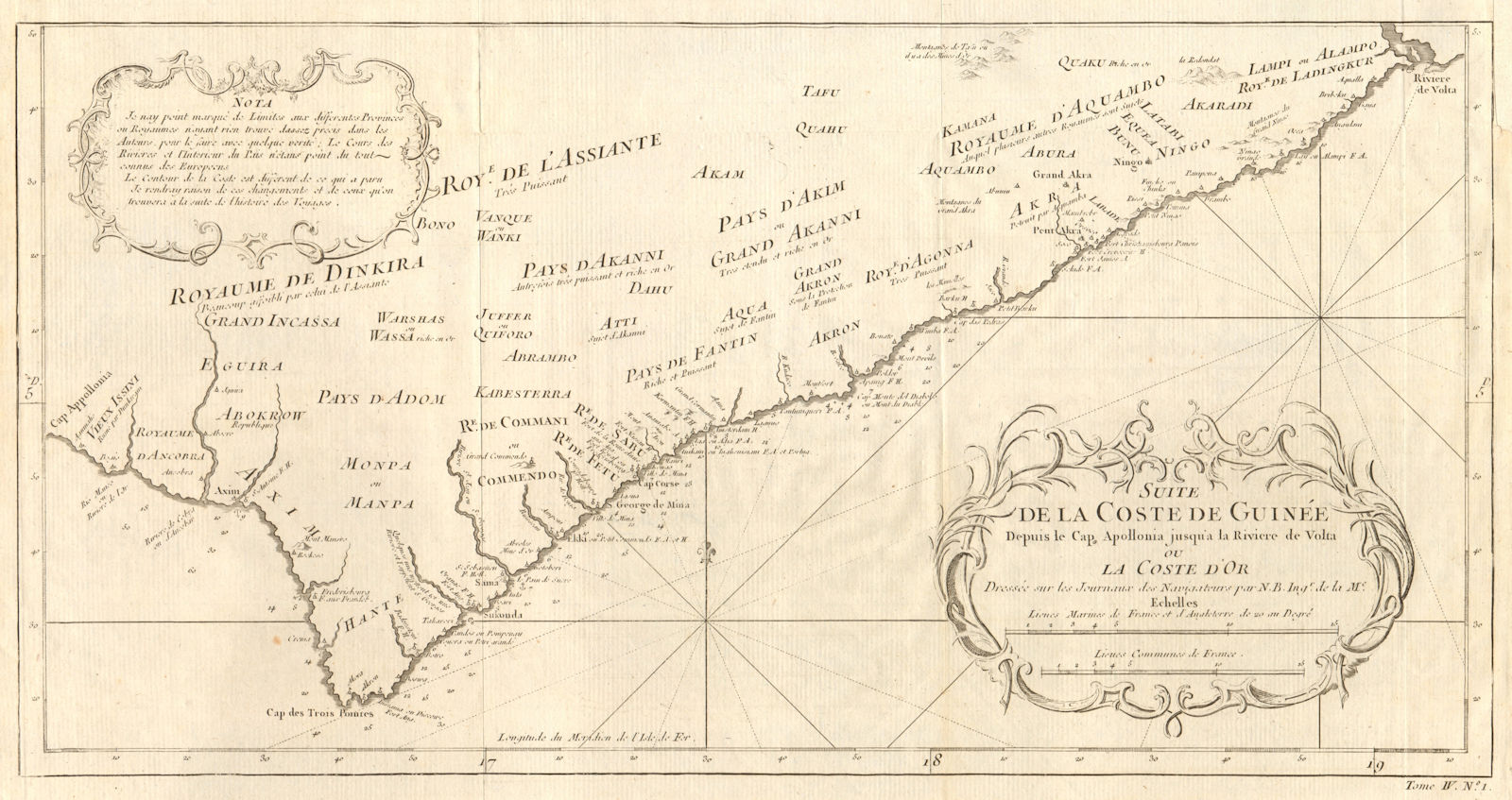 Associate Product 'Suite de la Coste de Guinée…' Ghana / Gold Coast. Volta delta. BELLIN 1747 map