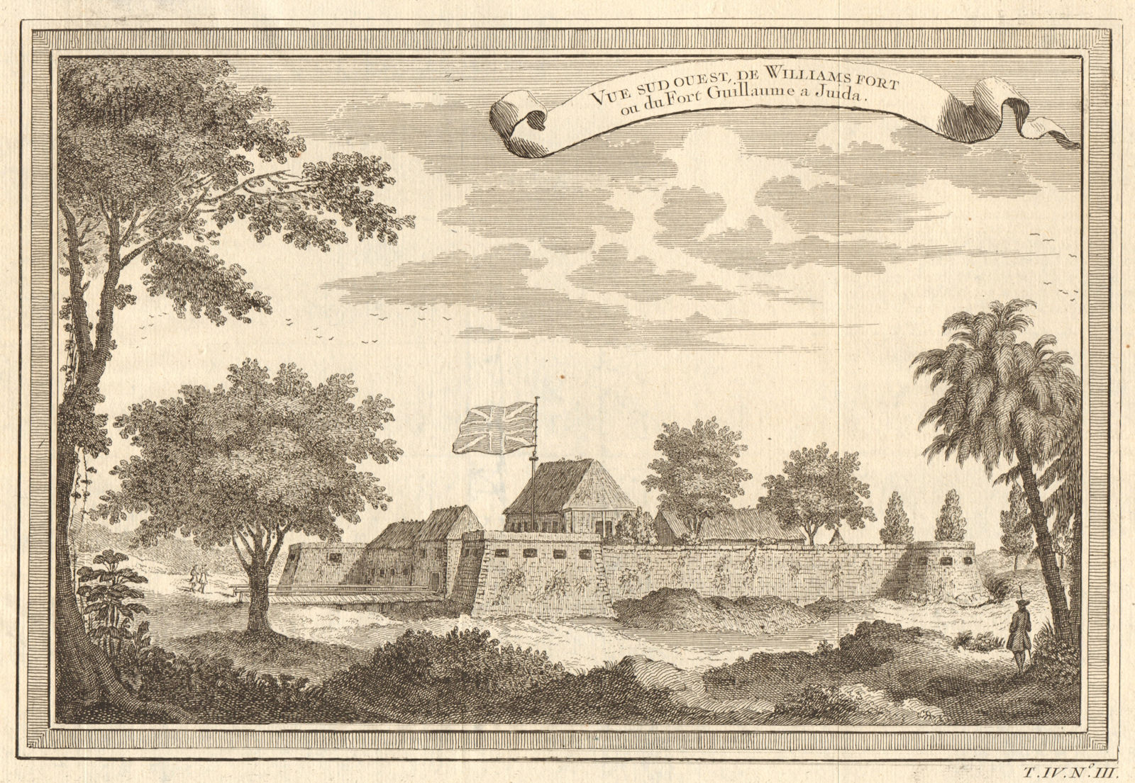 'Williams Fort ou du Fort Guillaume à Juida'. Fort Williams, Ouidah, Benin 1747