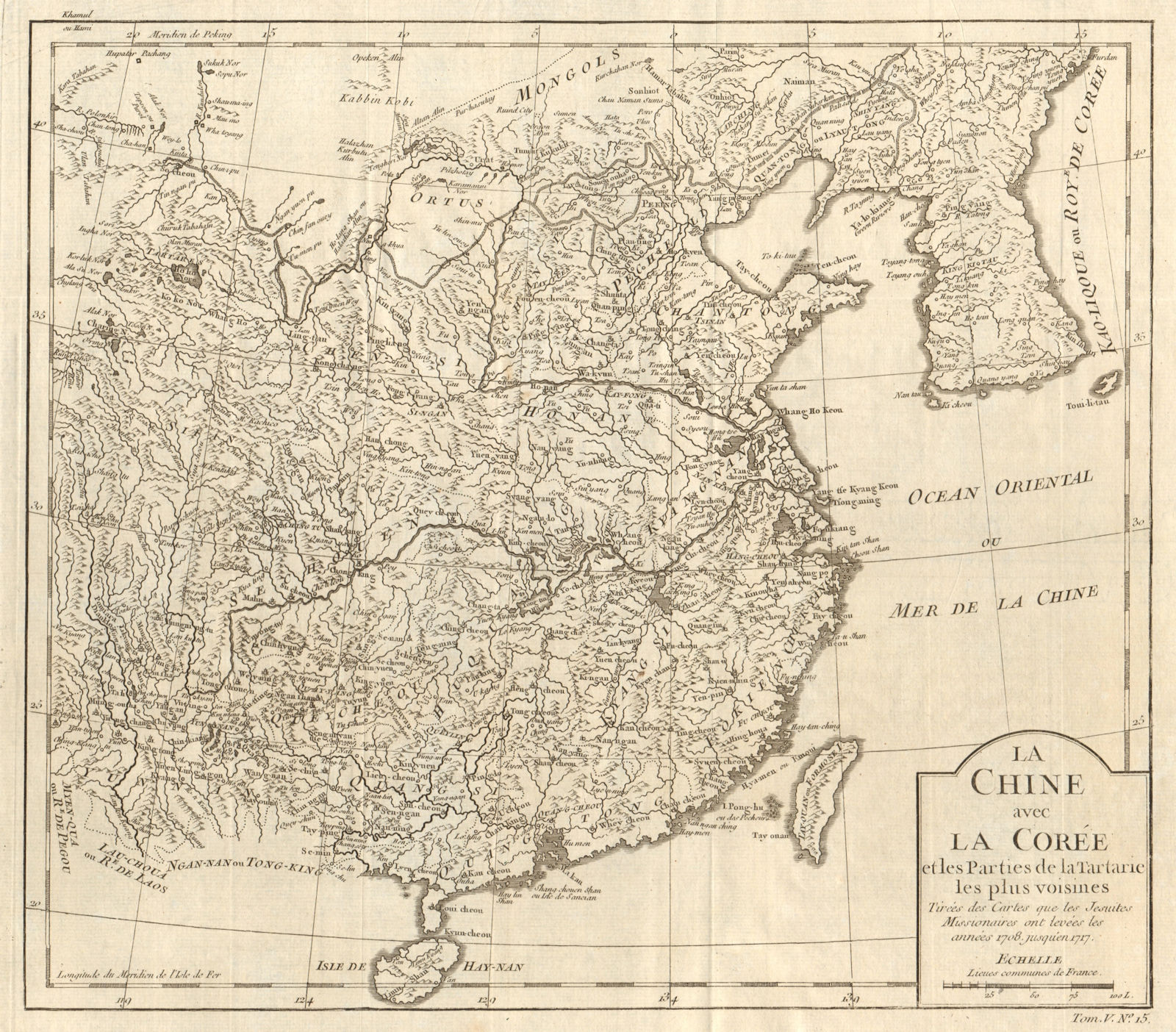 'La Chine avec la Corée et… la Tartarie'. China & Korea. BELLIN 1748 old map