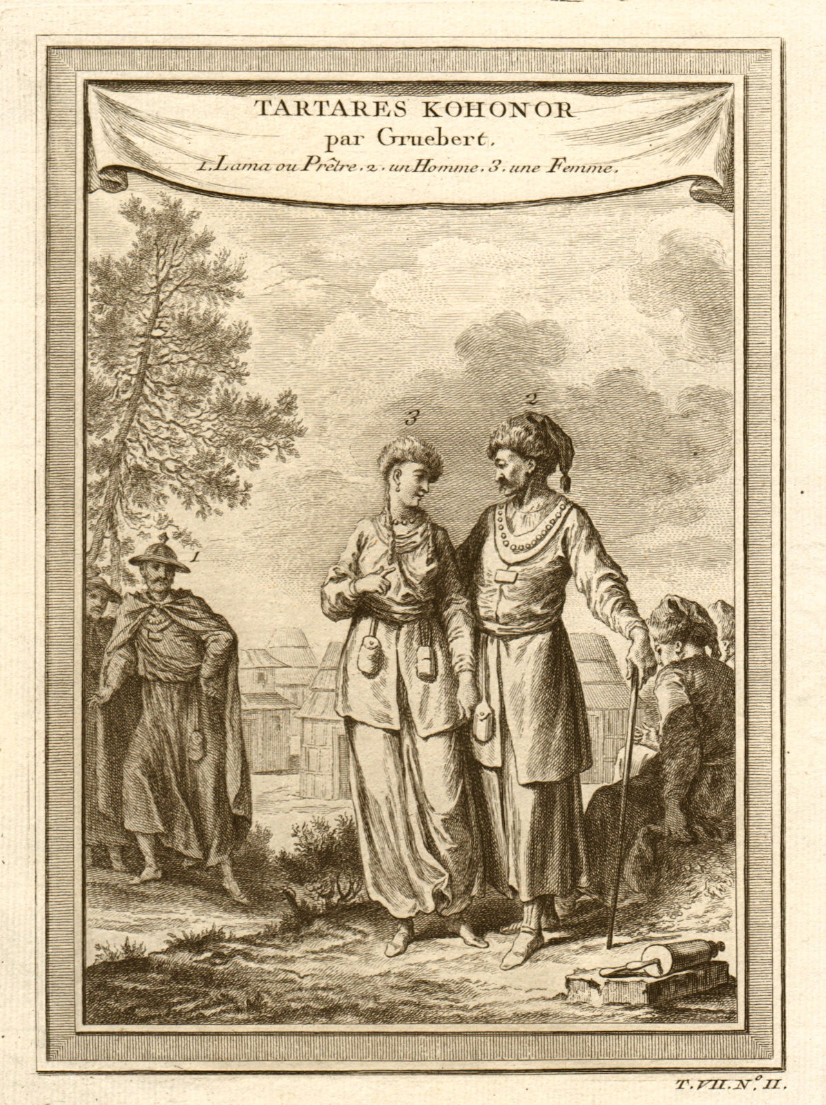 'Tartares Kohonor'. China. Tatars of Kokonor / Qinghai. Lama. Grueber 1749