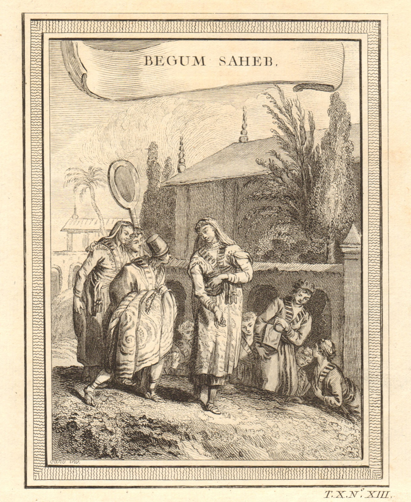 'Begum Saheb'. Jahanara Begum Sahiba, Mughal Princess. India 1752 old print