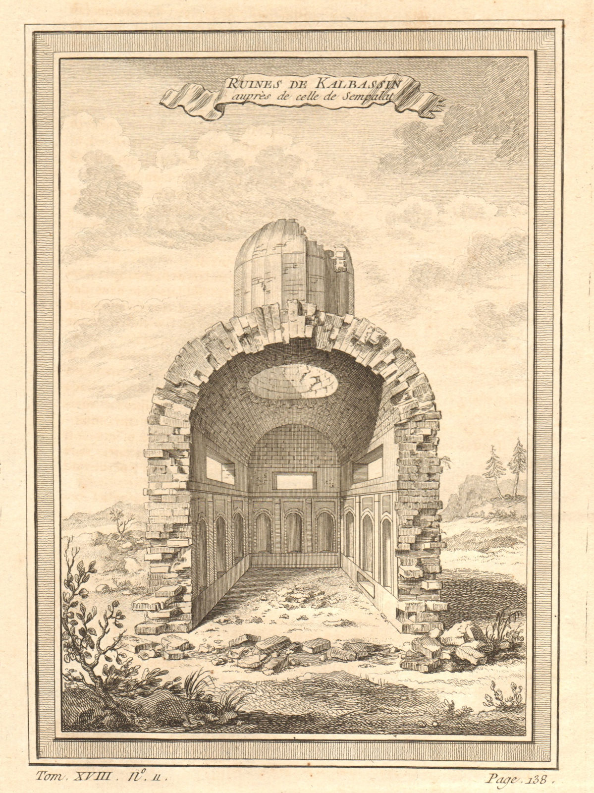 'Ruines de Kalbassin auprès de celle Sempalat'. Semey, Kazakhstan 1768 print