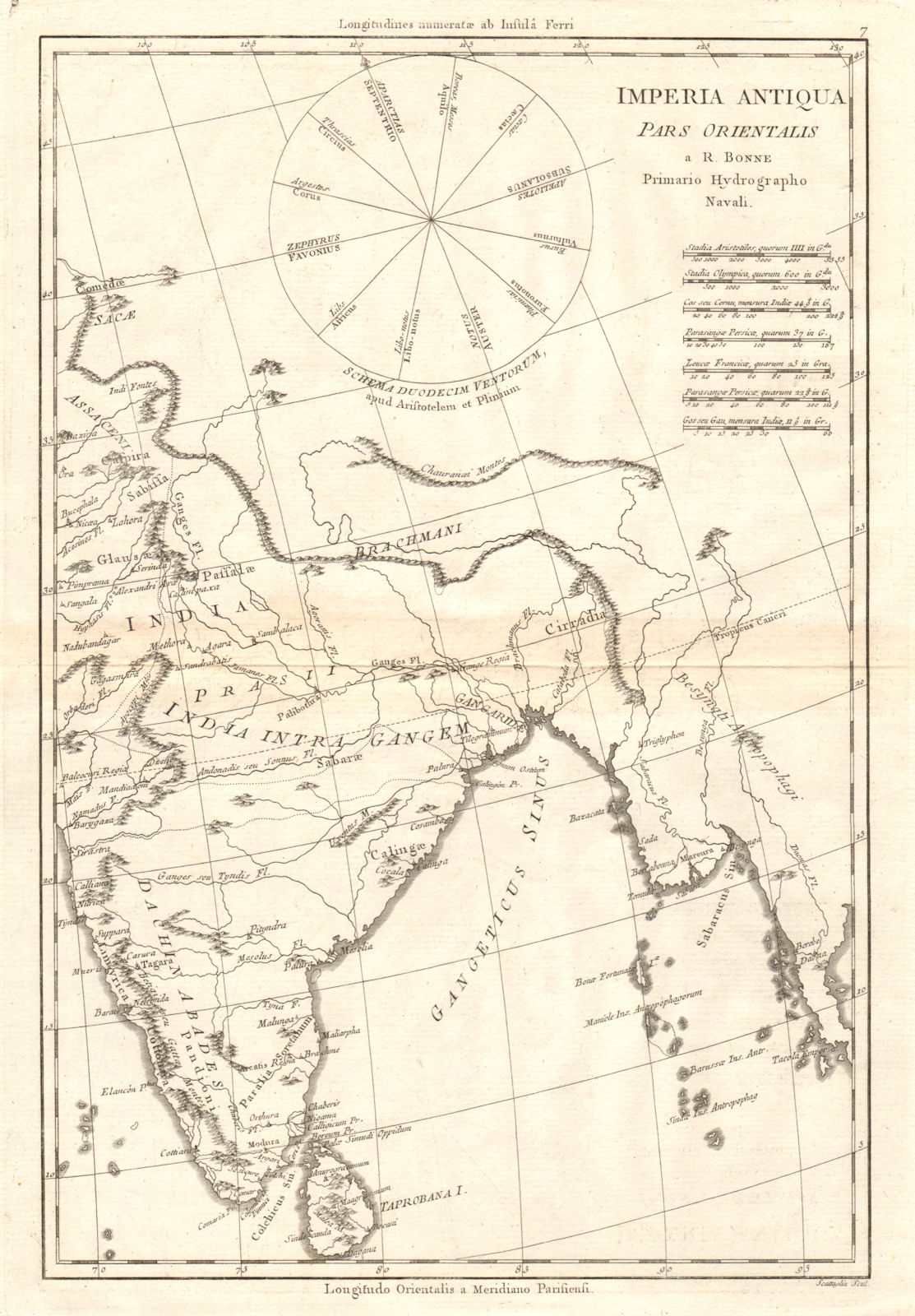 Imperia Antiqua, pars Orientalis. Empire of Alexander the Great. BONNE 1789 map