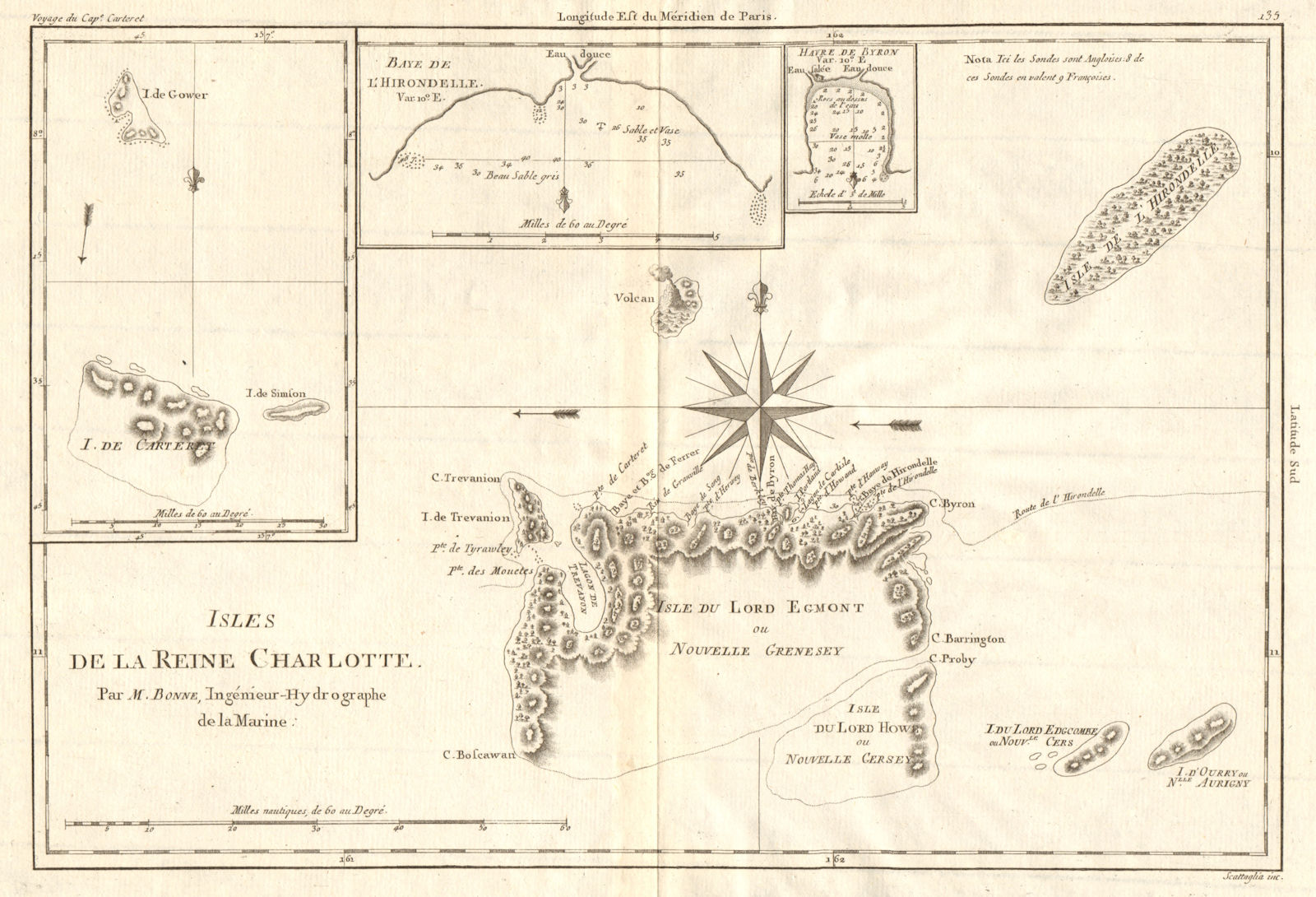 Associate Product Isles de la Reine Charlotte. Nendo, Santa Cruz, Solomon Islands. BONNE 1790 map