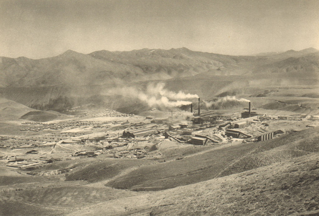 CHILE. Potrerillos. Vista total de la planta. View of the plant 1932 old print