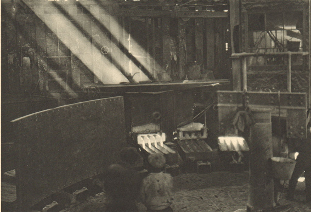 CHILE. Potrerillos. Fundición de cobre en barras. Copper smelting bars 1932