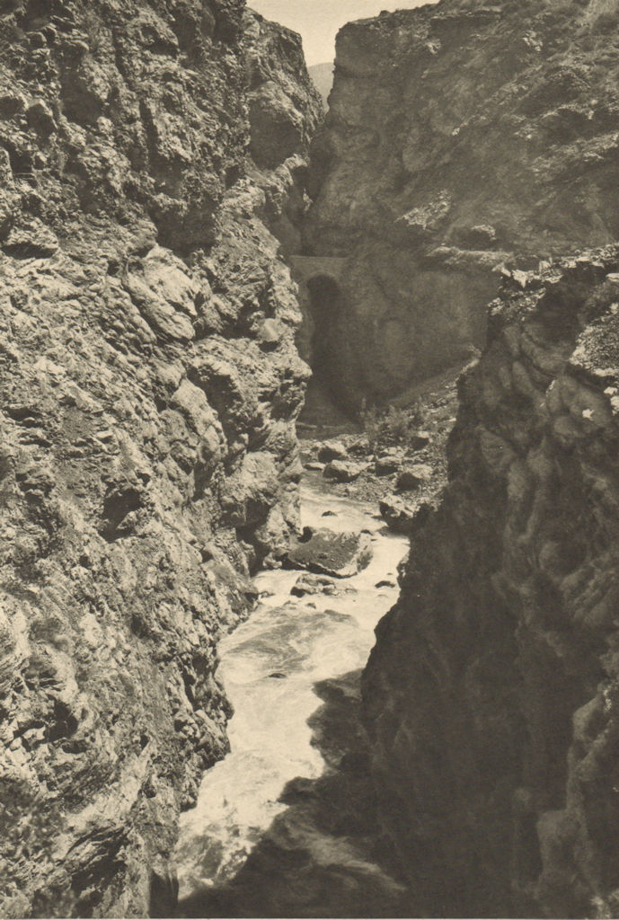 CHILE. Rio Aconcagua. Salto del Soldado 1932 vintage print picture