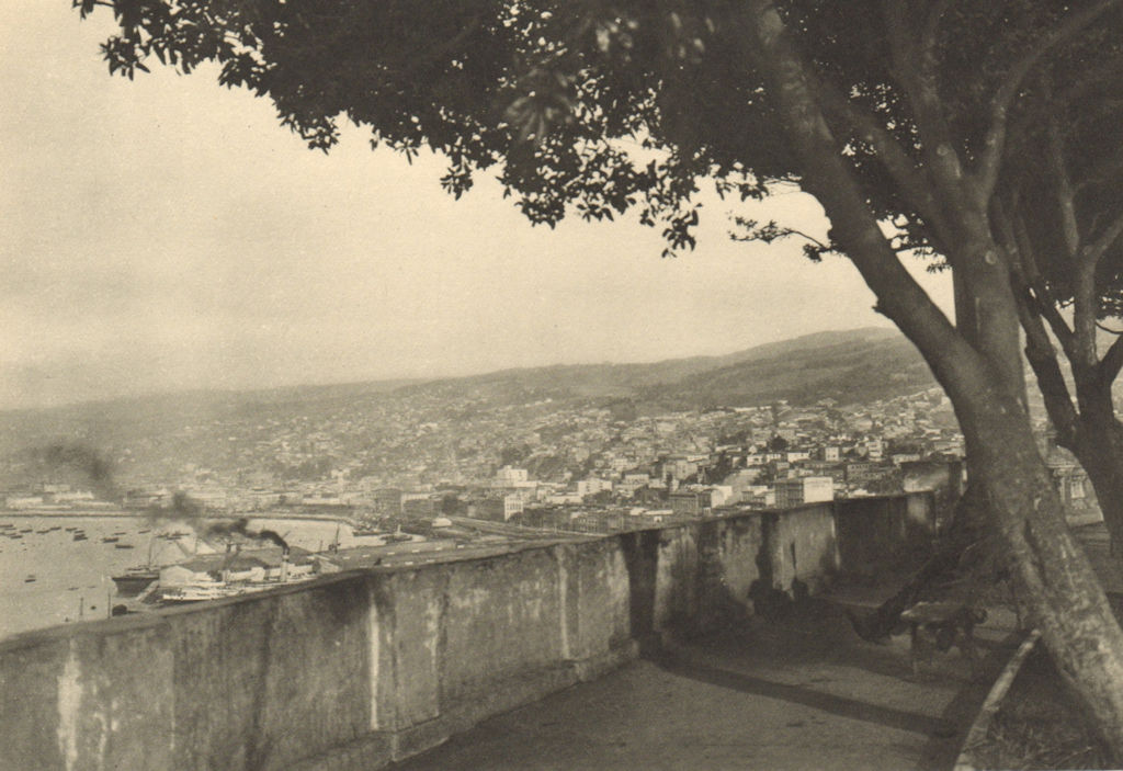 Associate Product CHILE. Valparaiso. Vista del puerto desde el Playa Ancha. View of the port 1932