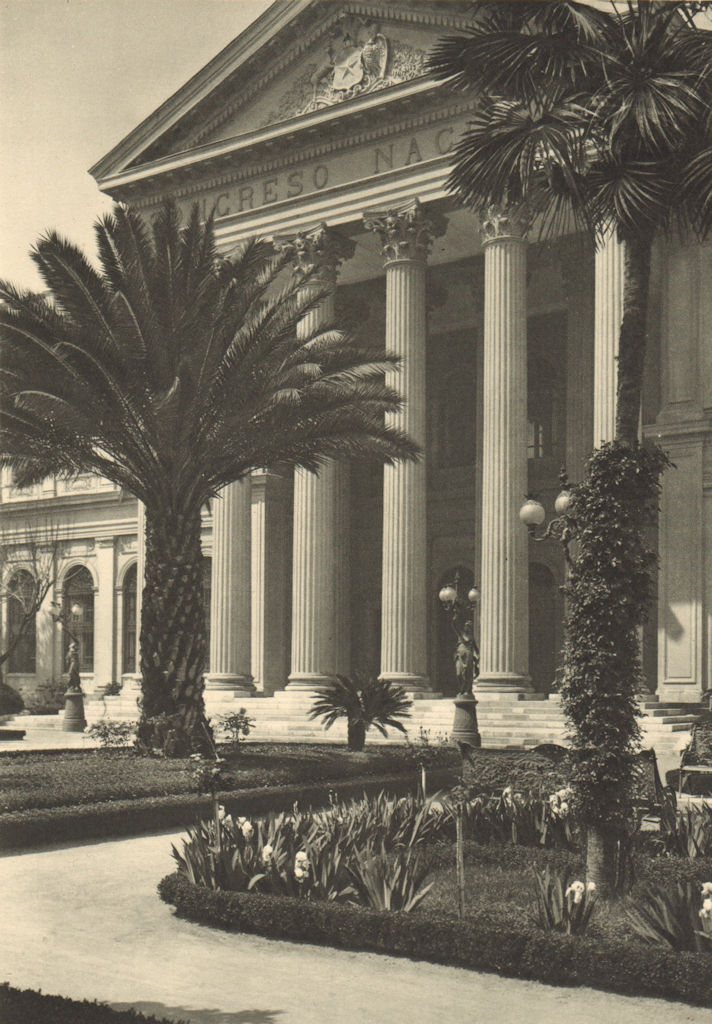 Associate Product CHILE. Santiago. Congreso Nacional. National Congress building 1932 old print