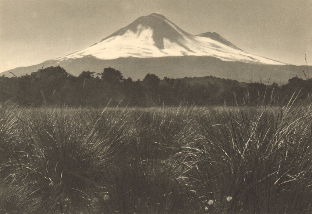 Associate Product CHILE. Volcan Llaima visto desde Cherquenco. Volcano 1932 old vintage print