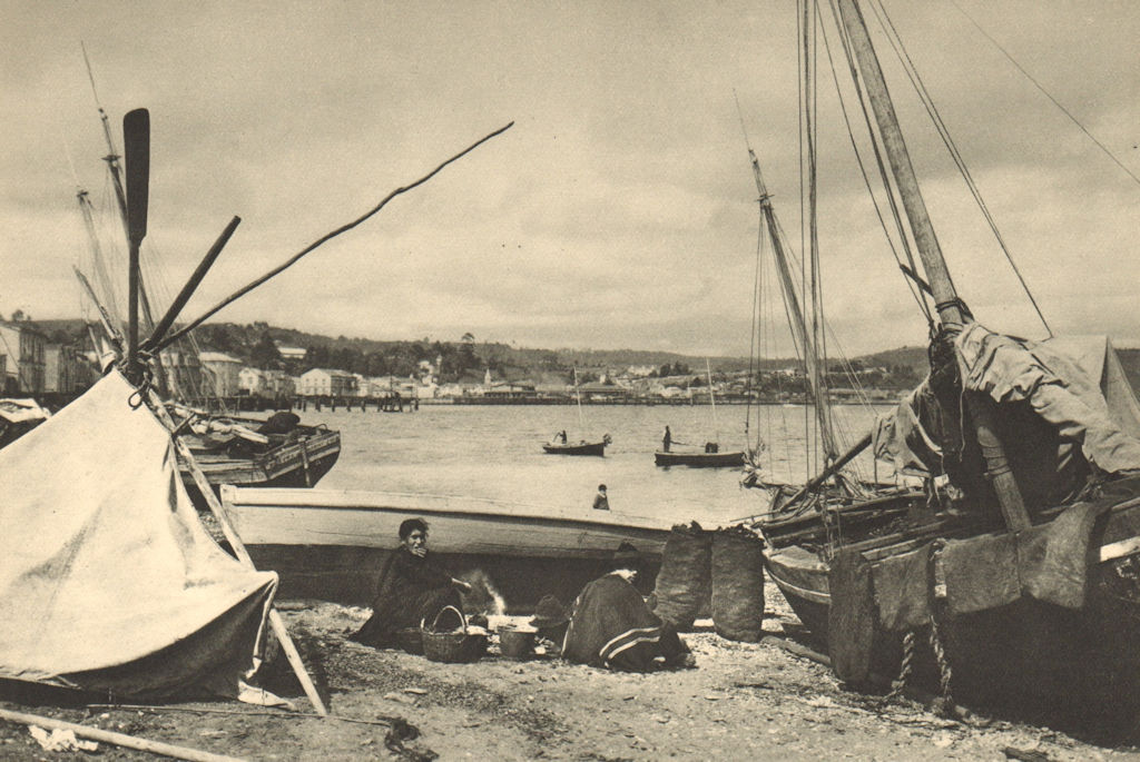 CHILE. Puerto Montt 1932 old vintage print picture