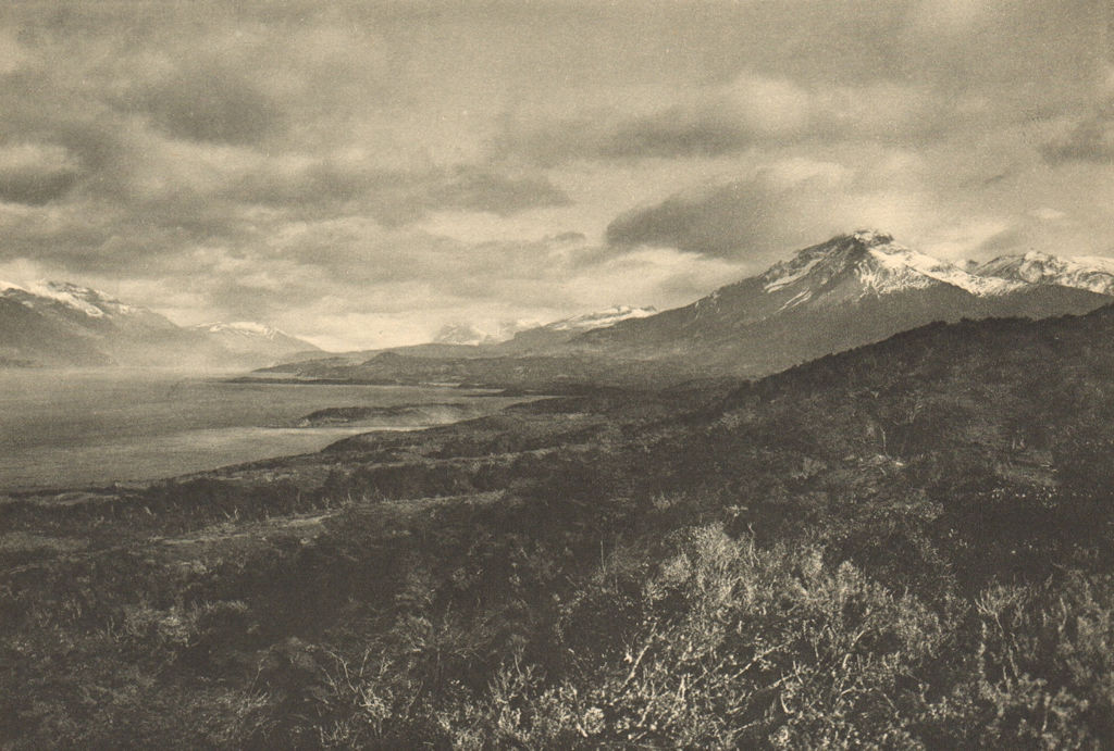 CHILEAN PATAGONIA. Seno Ultima Esperanza. Cerros Balmaceda y Prat 1932 print