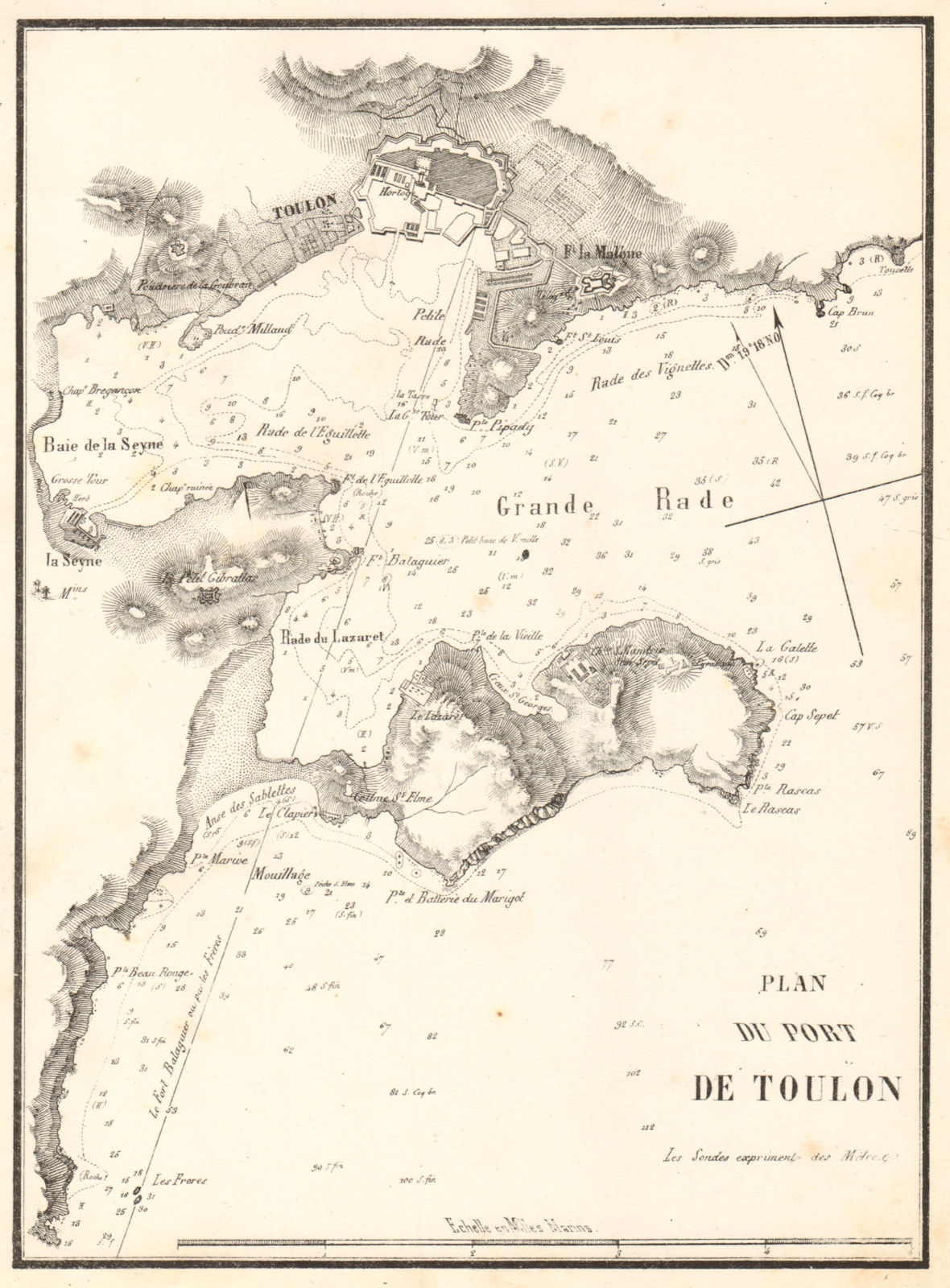 Associate Product Plan du Port de Toulon. Var. GAUTTIER 1851 old antique vintage map chart