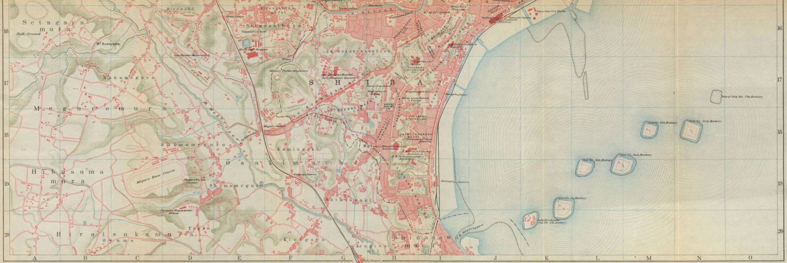 Associate Product Tokyo 4. Shiba antique town city plan. Minato City. Japan 1914 old map