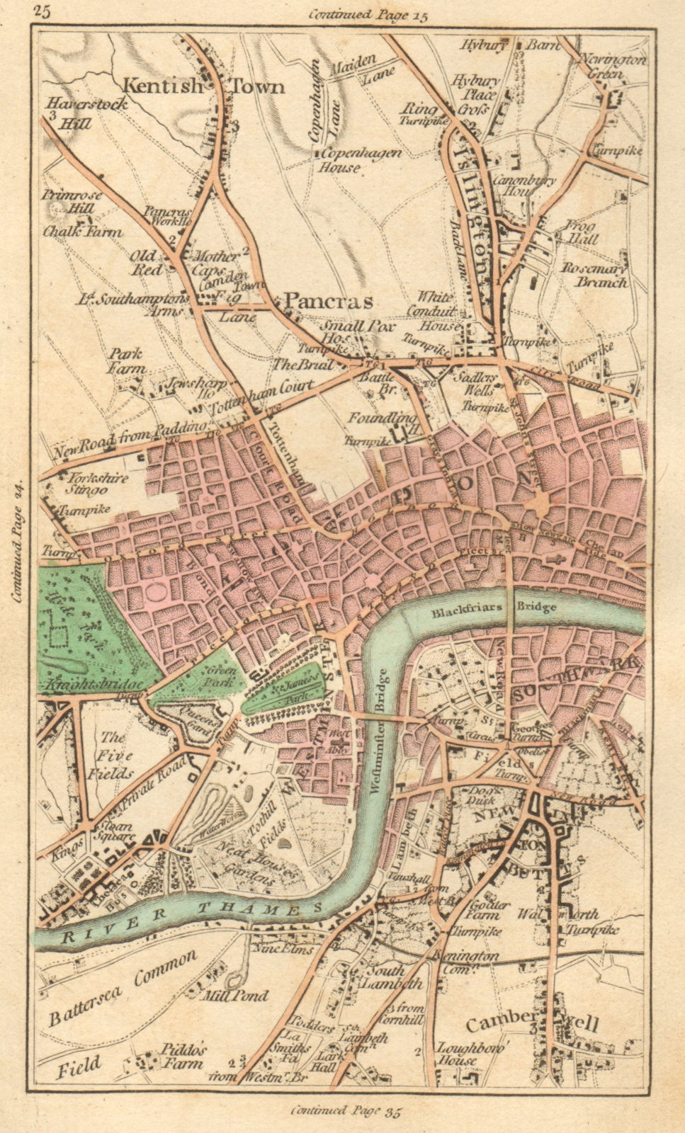 WEST END. Islington,Chelsea,Mayfair,Marylebone,Camden,Westminster 1811 old map